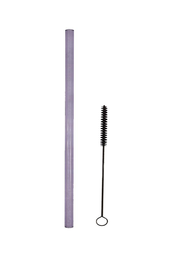 purple reusable straw