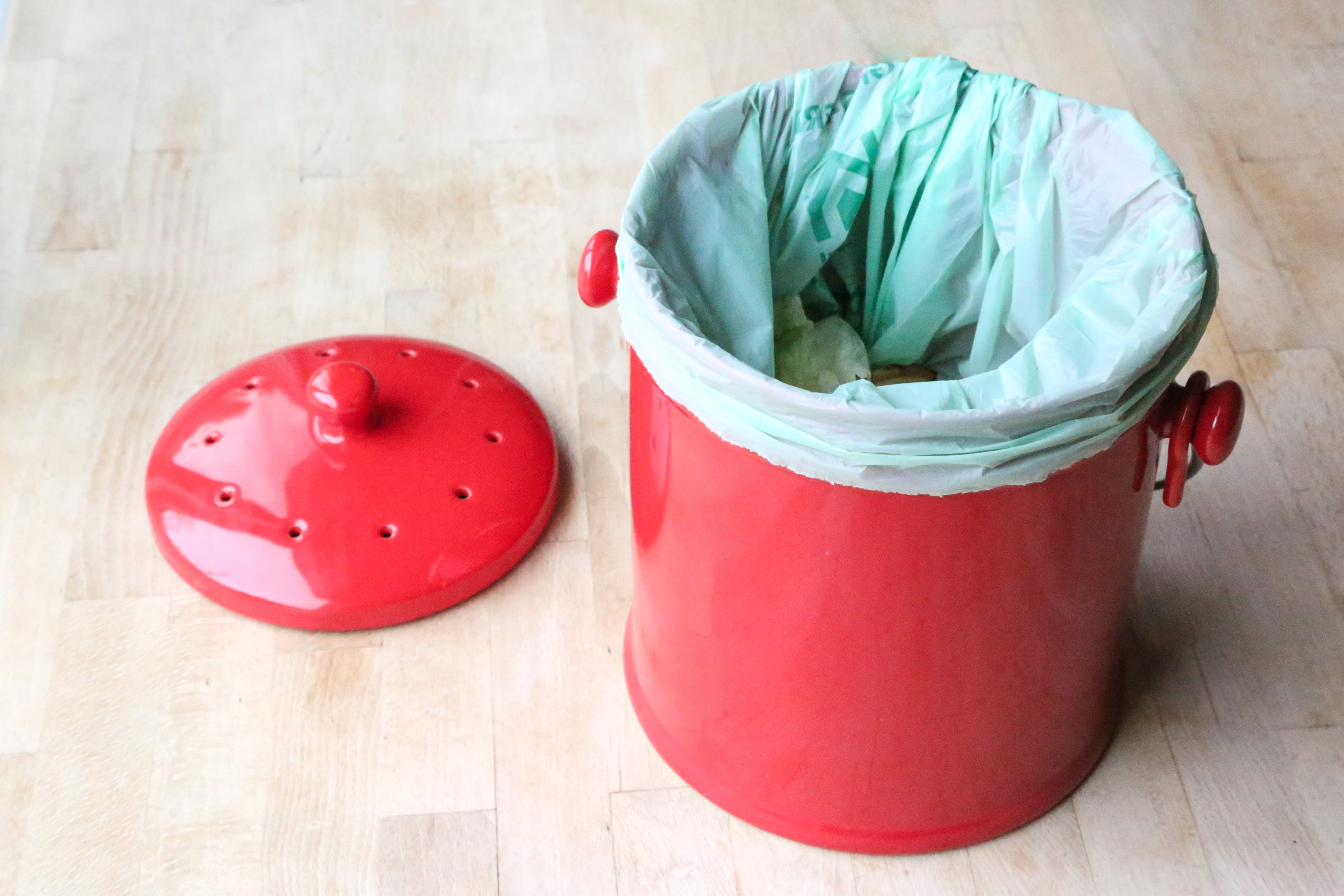 Norpro 1G Ceramic Compost Crock, Red 93R