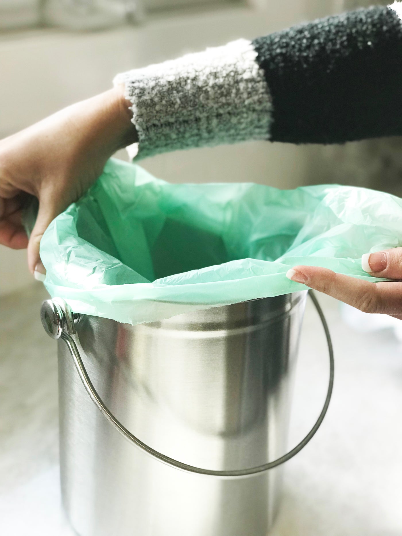 Kitchen Compost Bin, 1.3 Gallon Countertop Compost Bin with Lid, Indoor  Compost Bucket includes Inner Bucket Liner and Carbon Filter, Small Compost  Bin with Compostable Bags, Recycle Bin for Food Was 