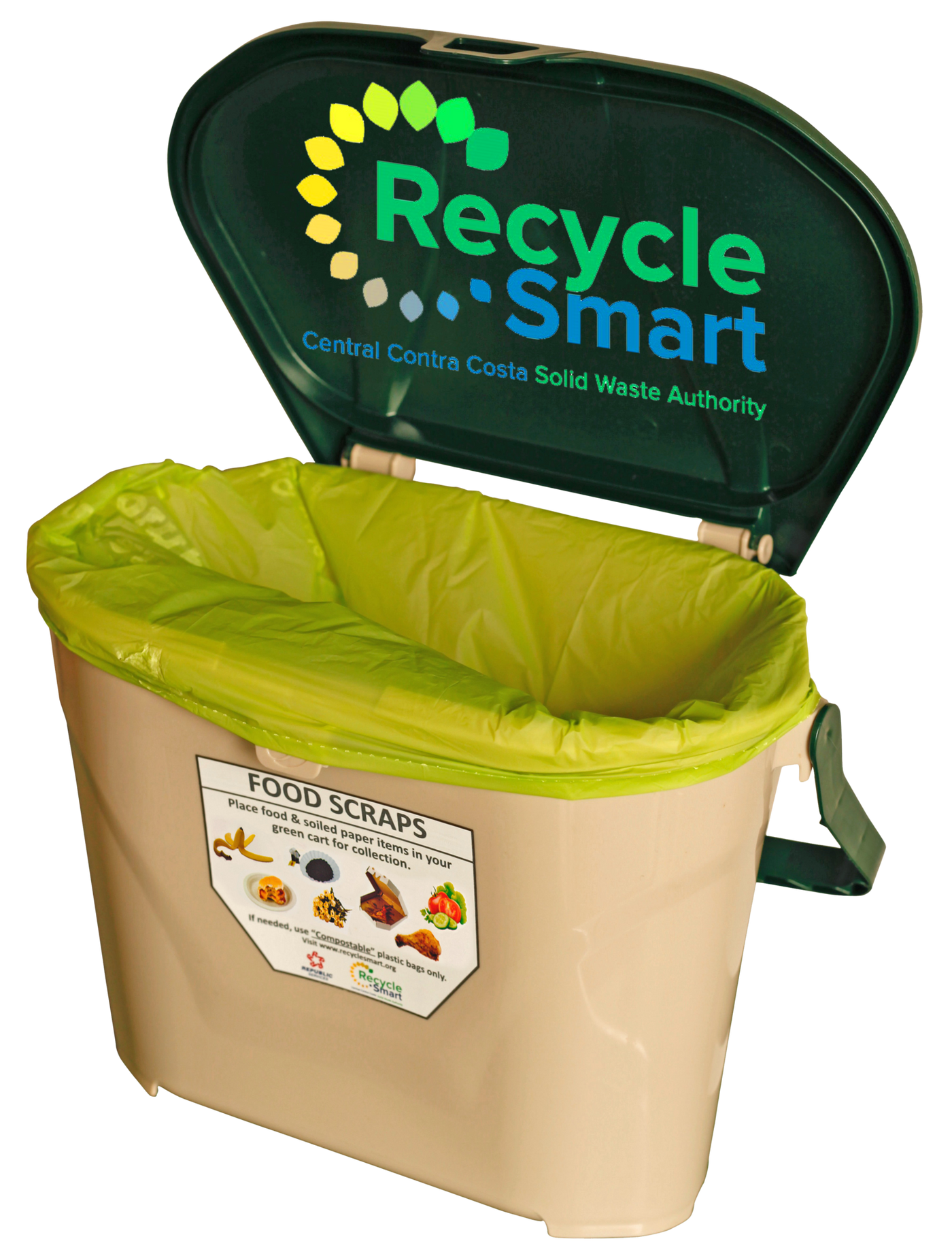 32 Gallon Green Biodegradable Garbage Bags