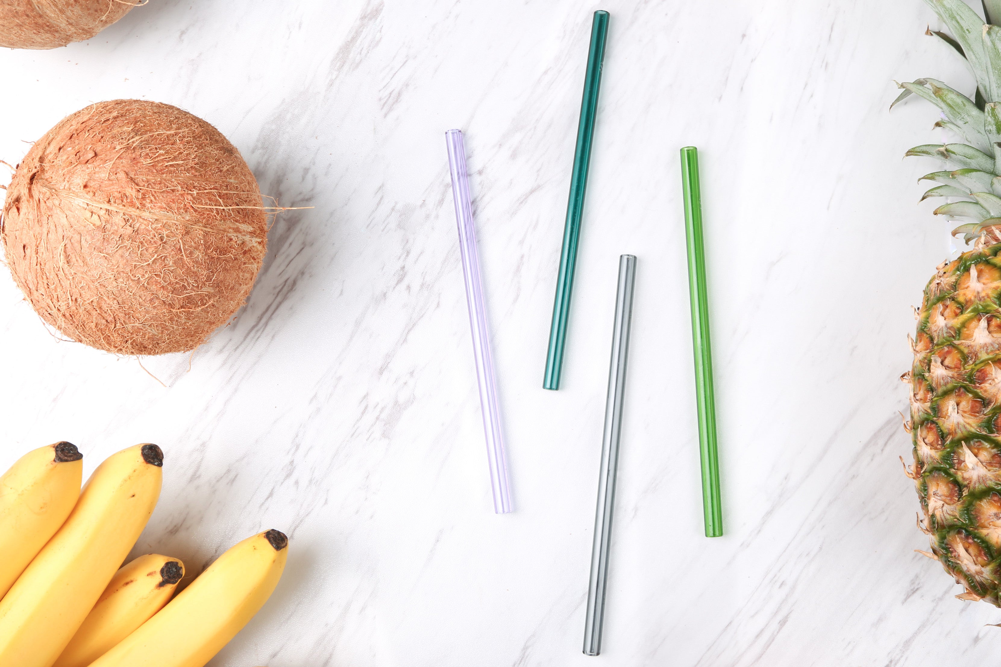 Reusable Colored Glass Drinking Straws, Suitable For Outdoor, Home